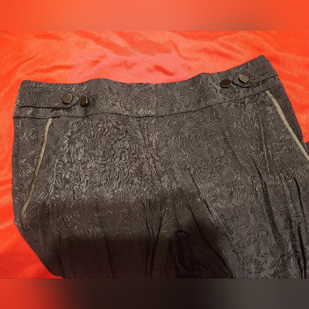 Black Patterned Pants - Picture 4 of 4